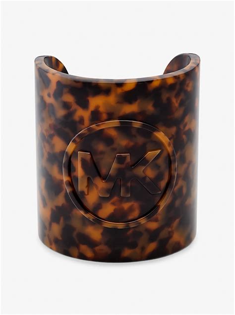 Logo Tortoiseshell Acetate Cuff 